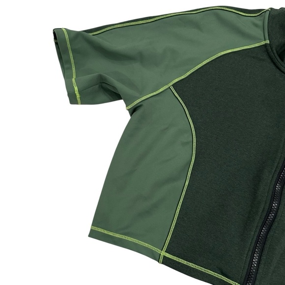 good american heathered forest tonal double life crop top - Picture 4 of 8